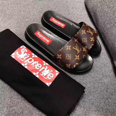 louis vuitton supreme slippers|Louis Vuitton slipper boots.